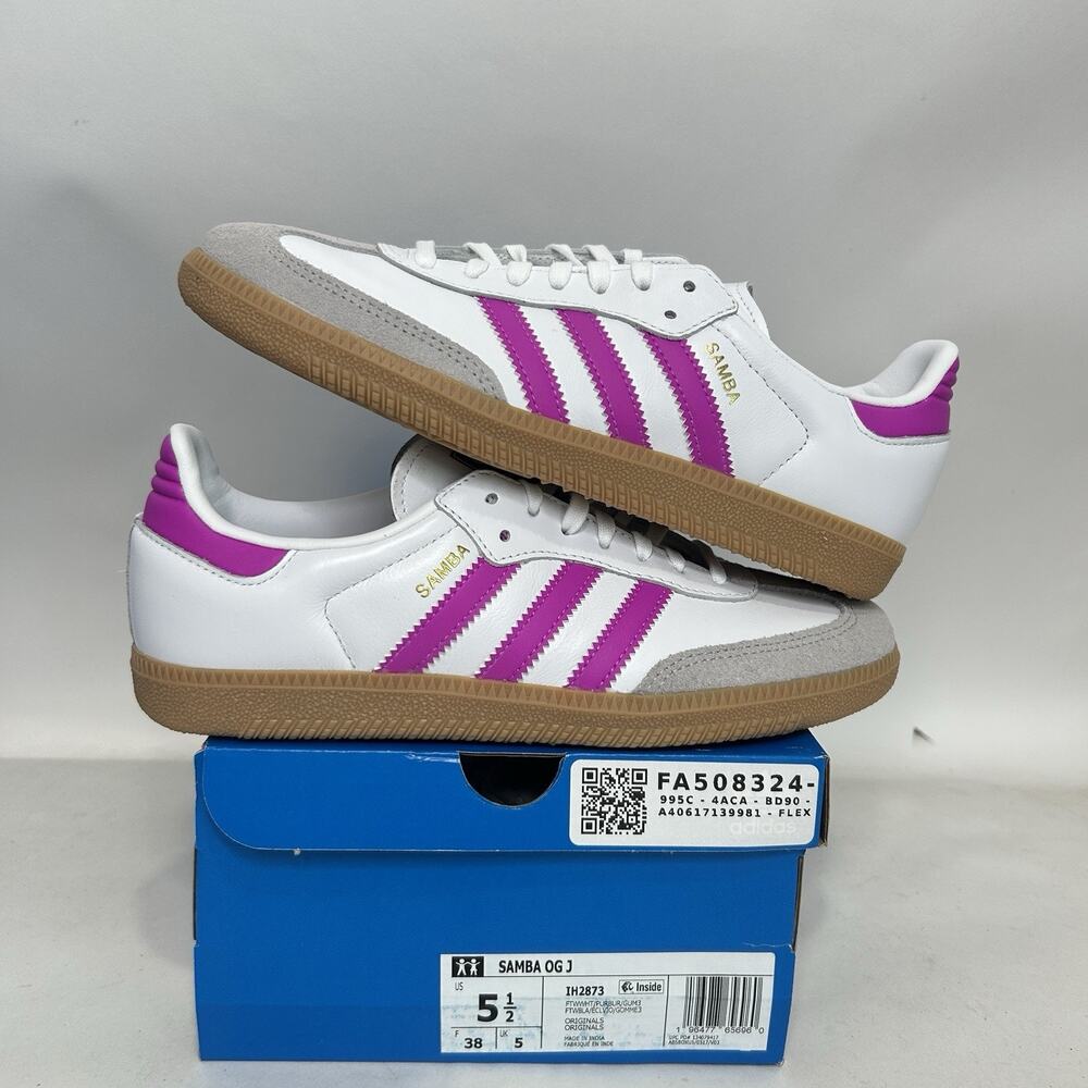 adidas Samba OG GS “White Purple Burst Gum”